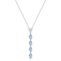 Halskette Brosway Dame FANCY CLOUD LIGHT BLUE in Silber Cubic Zirconia FCL110
